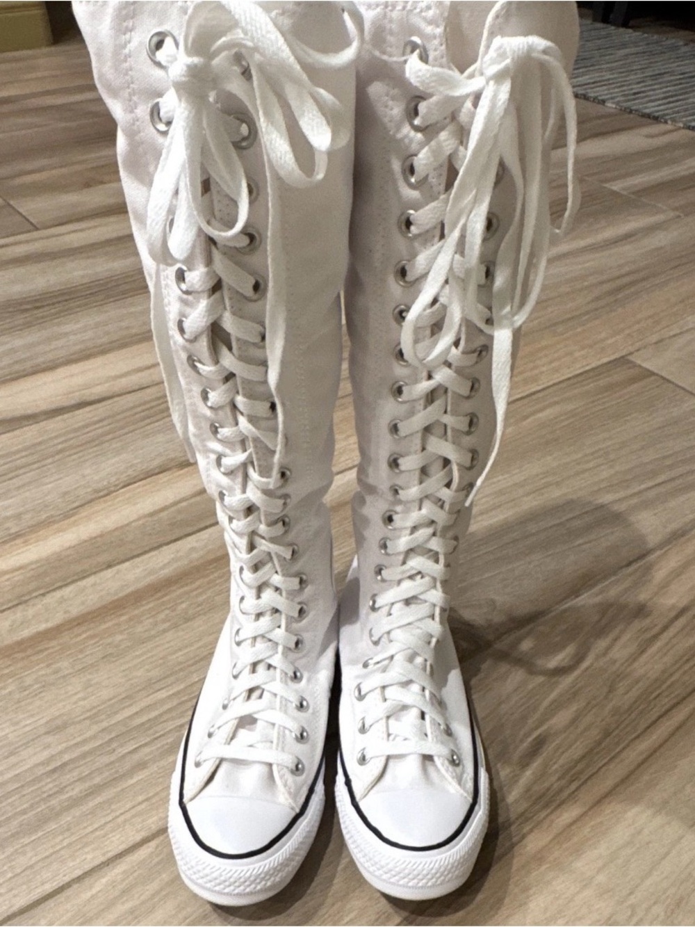 Converse Chuck Taylor All Star XX High Knee High White Zip Lace-Up Size 8W/6M